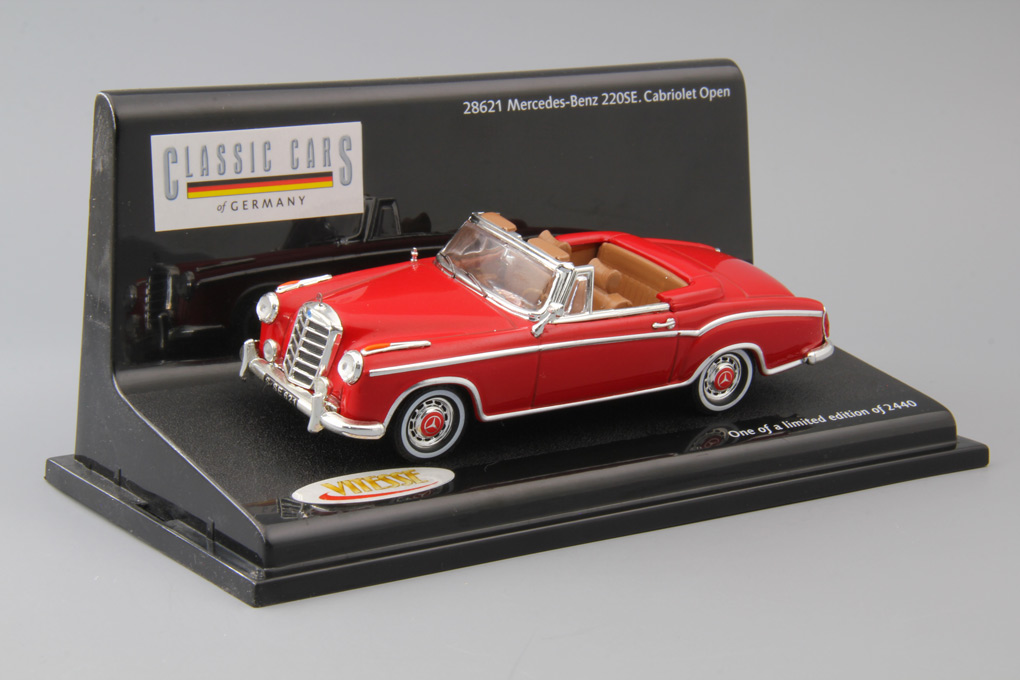 1:43 MERCEDES-BENZ 220SE Cabriolet Open, red - 28621