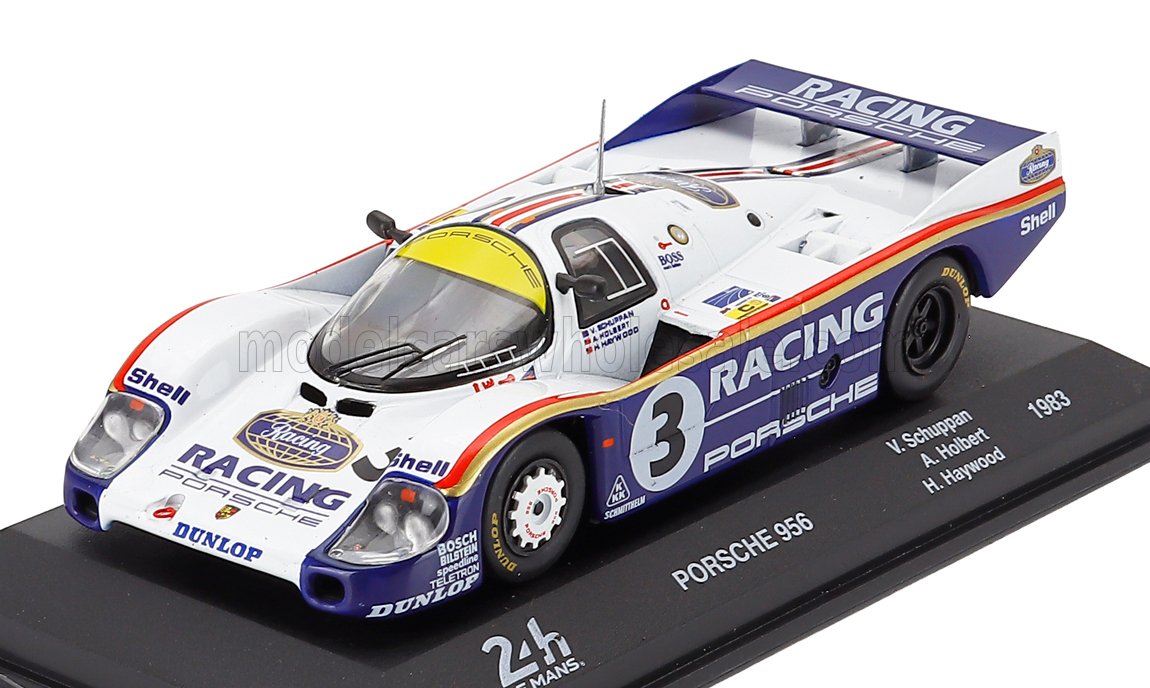1:43 PORSCHE 956l 2.6l Twin Turbo Team Rothmans Porsche №3 Winner 24h Le Mans (1983) Al Holbert - Hurley Haywood - Vern Schuppan, White Blue - MW1ALA0026