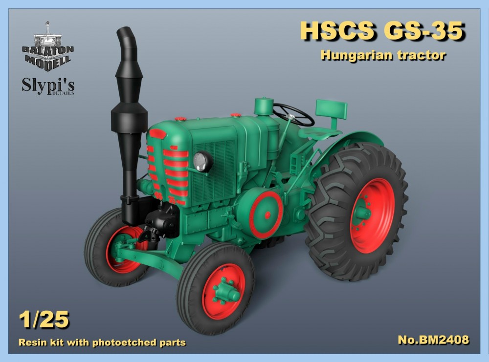 1:24 Сборная модель Трактор HSCS GS-35 (металлические колеса) - BM2408