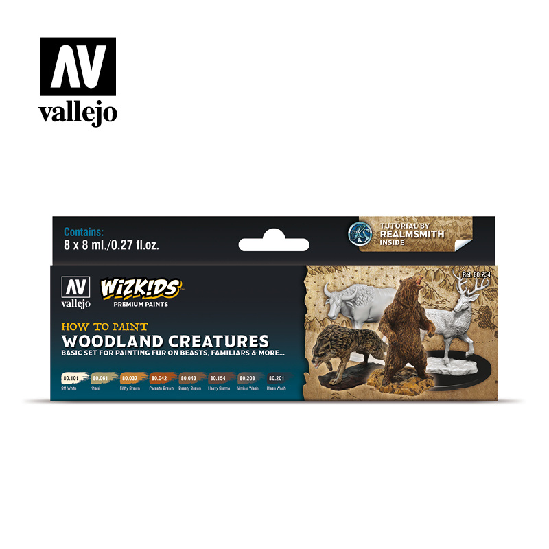 Набор акриловых красок Wizkids Обитатели лесов / Woodland Creatures - 80254