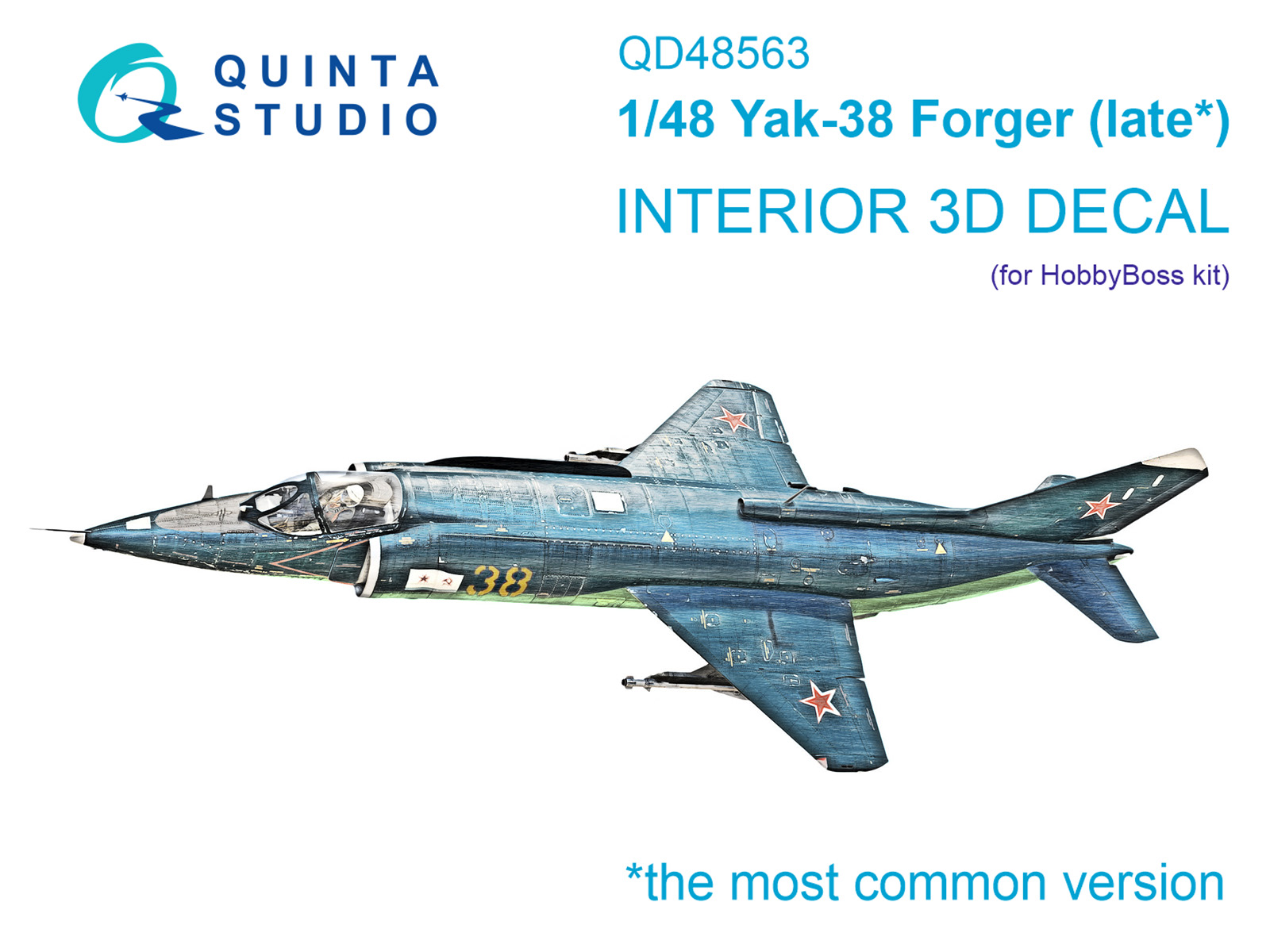 1:48 3D Декаль интерьера кабины Як-38 (HobbyBoss) - QD48563