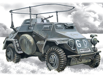 1:72 Сборная модель Sd.Kfz.223- германский бронеавтомобиль радиосвязи - 72421