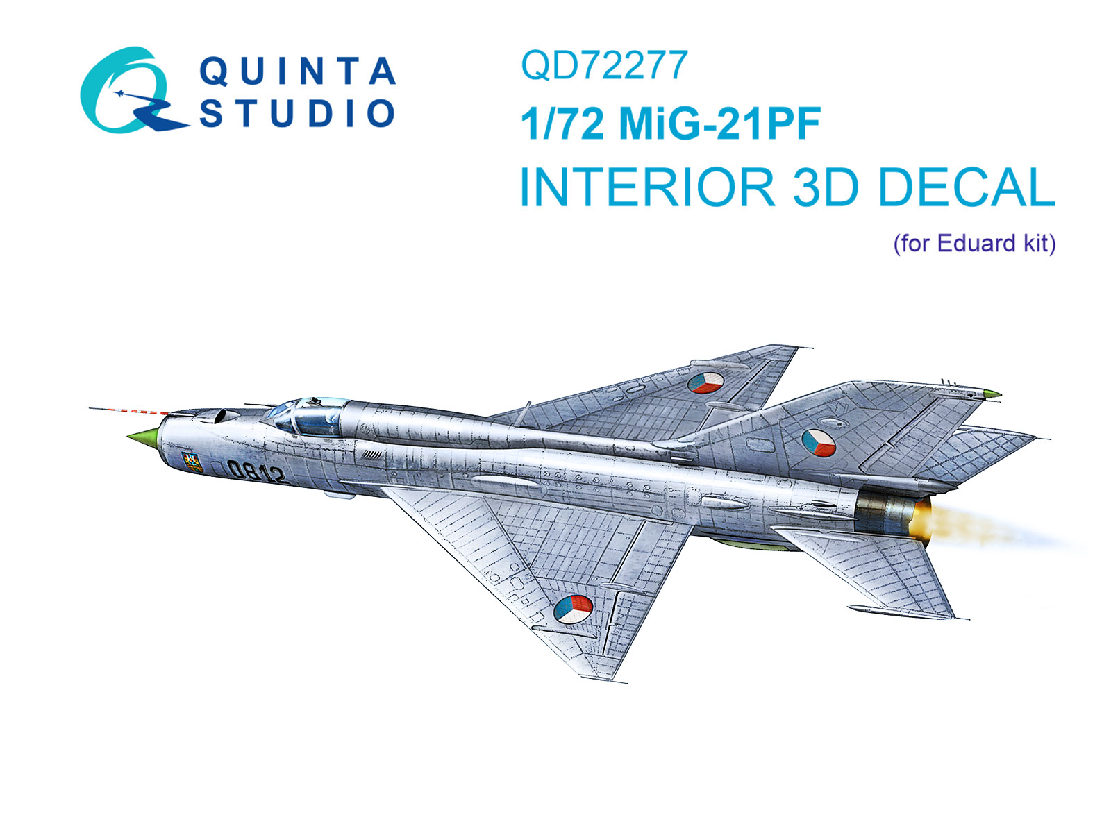 1:72 3D Декаль интерьера кабины МиГ-21ПФ (Eduard) - QD72277
