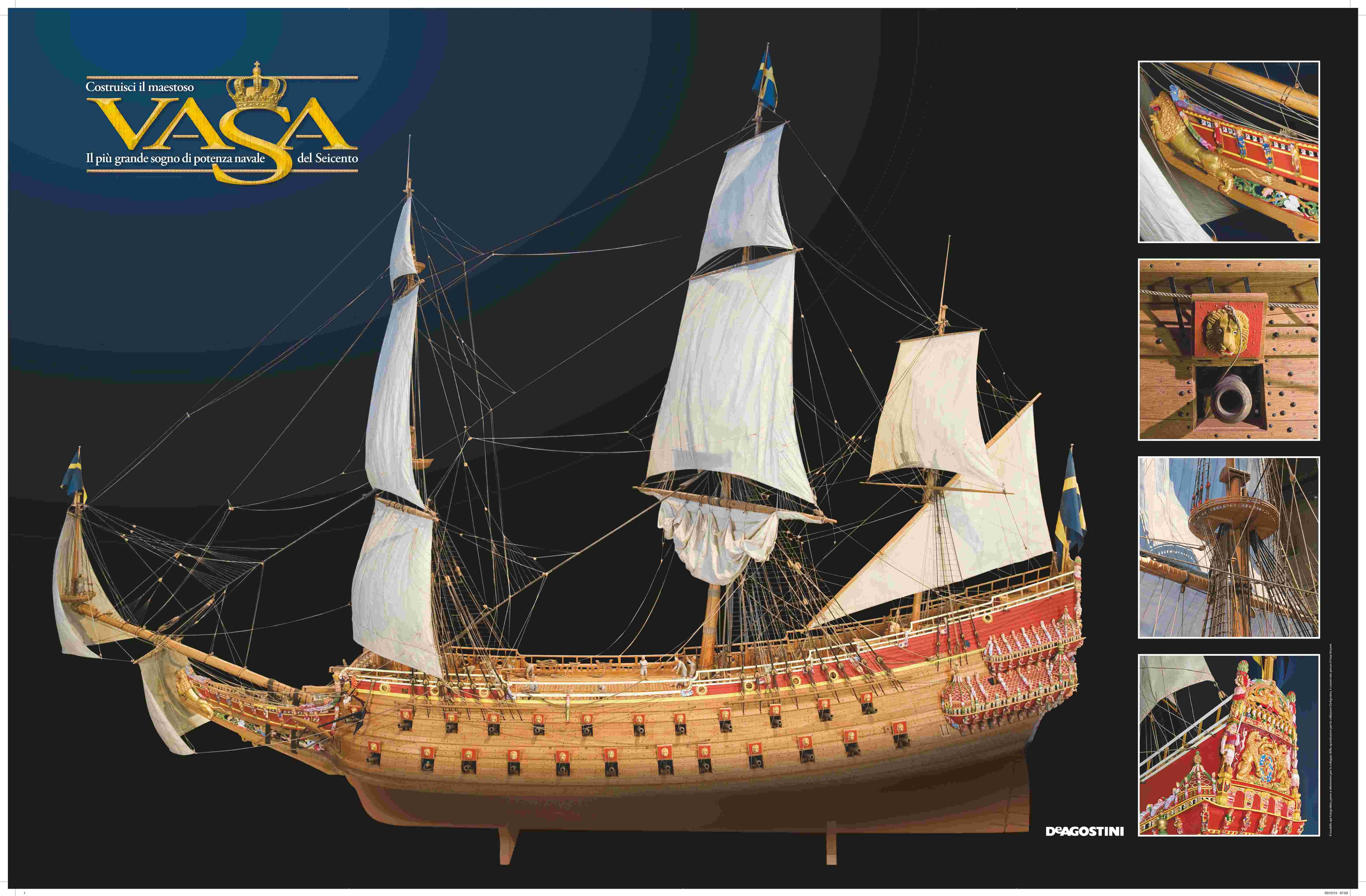 1:65 Сборная модель корабля Васа. Корабль шведского короля - 576684