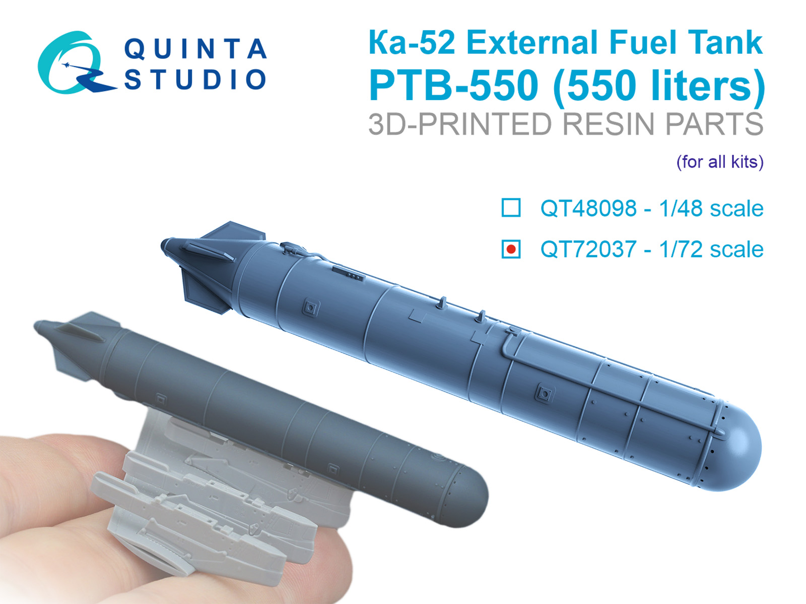 1:72 Подвесной топливный бак ПТБ-550 для Ка-52 (для всех моделей) - QT72037
