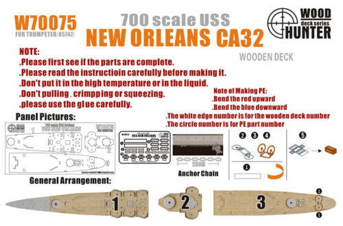 1:700 Набор деталей WWII USS New Orleans CA32 - W70075
