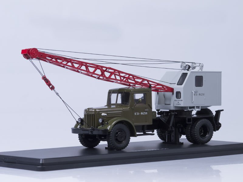1:43 Автокран К-51 (Минский-200), зеленый / серый - SSM1164