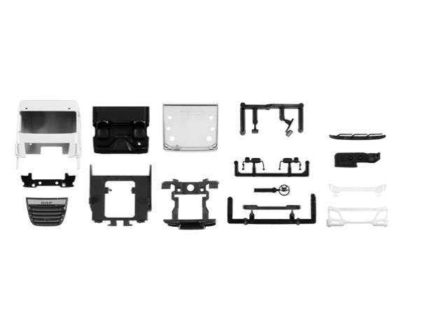 1:87 Cabine DAF XF SC E6 o. WLB (2 pcs), white / black - 084604