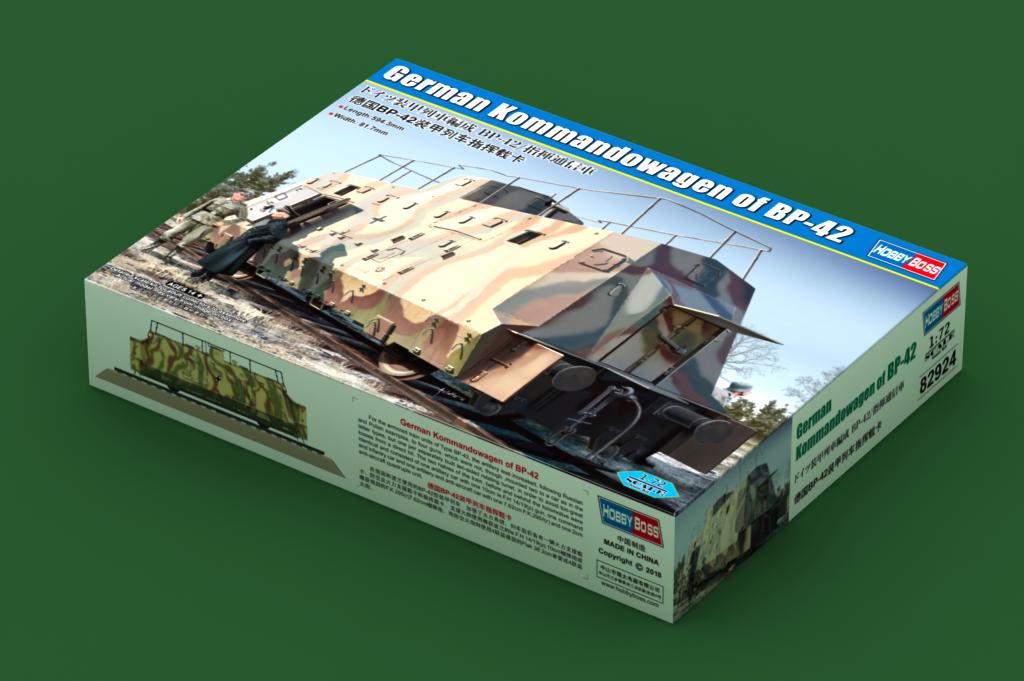 1:72 Сборная модель Ж/Д вагон German Kommandowagen of BP-42 - 82924