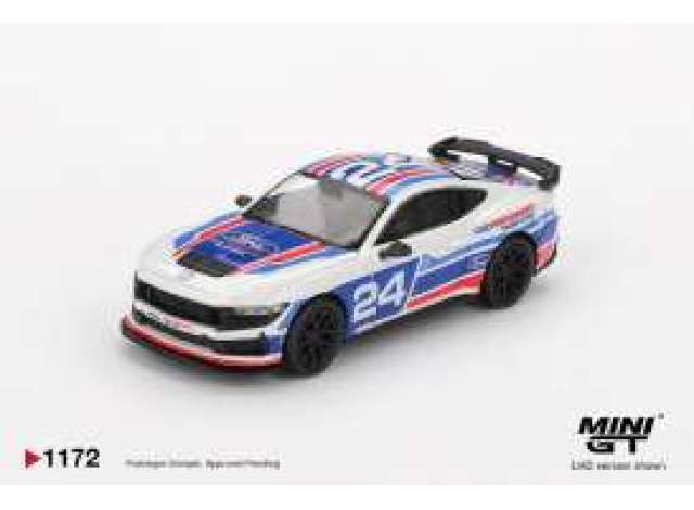 1:64 Ford Mustang Dark Horse #24 Ford Performance Racing School, white/blue/red 2025 - MGT01172BL