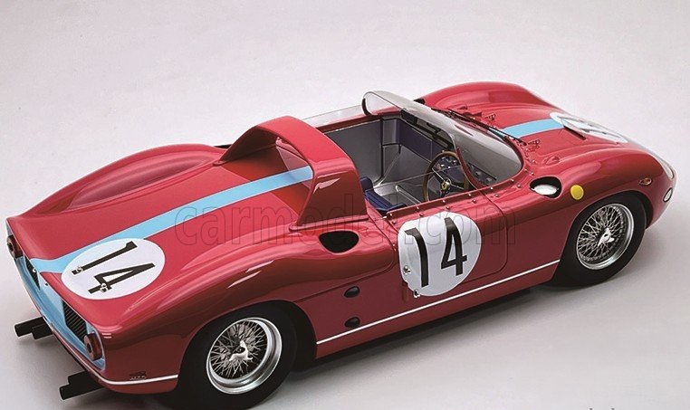 1:18 FERRARI 330P 4.0L V12 Spider Team Maranello Concessionaires №14 2nd 24h Le Mans (1964) Jo Bonnier - Graham Hill - TM18-309C