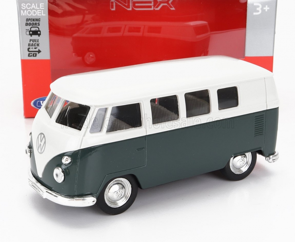 1:34 VOLKSWAGEN T1 Minibus (1962), Green White - 49764CWGN