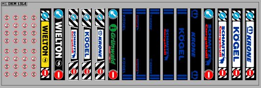 1:43 Декаль Брызговик для гузовиков и прицепов вариант 45 - DKM1354