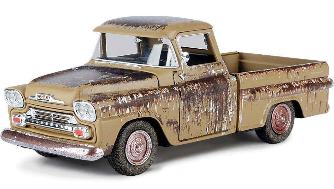 1:24 CHEVROLET Apache Pick-up Fleetside Weathered Treasure (1958), Ruggine - Rust - 79072