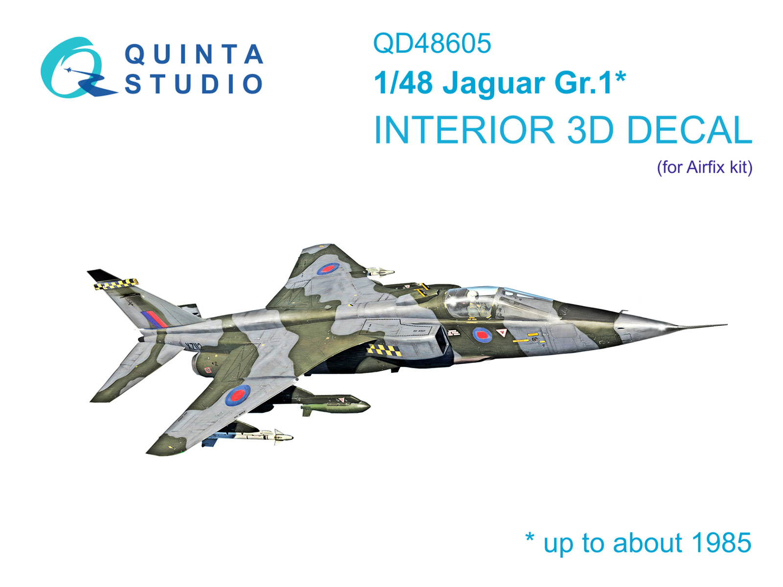 1:48 3D Декаль интерьера кабины Jaguar Gr.1 (Airfix) - QD48605