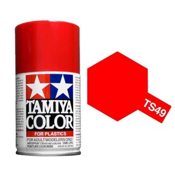 Краска спрей светло красный TS-49 Bright Red (в баллоне), 100 мл. - 85049
