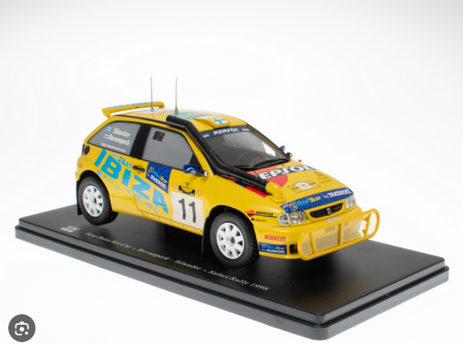 1:24 SEAT Ibiza Kit Kar Evo 2#11 'Seat Sport Team' 5 место Safari Rally Kenya 1998 Rovanperä - Silander - 24WRC043