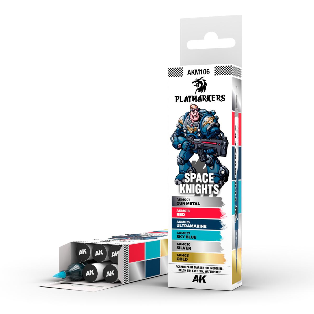 Набор акриловых маркеров PLAYMARKER - Космические рыцари / SPACE KNIGHTS – PLAYMARKER SET - AKM106