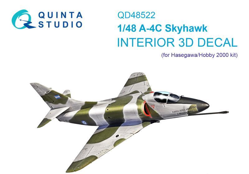 1:48 3D Декаль интерьера кабины A-4C (Hasegawa/Hobby2000) - QD48522