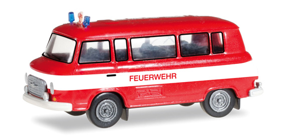 1:120 BARKAS B 1000 Bus 'Feuerwehr', red / white - 066464