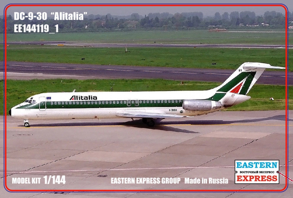 1:144 Сборная модель Авиалайнер McDonnell Douglas DC-9-30 (Alitalia) - 144119-1