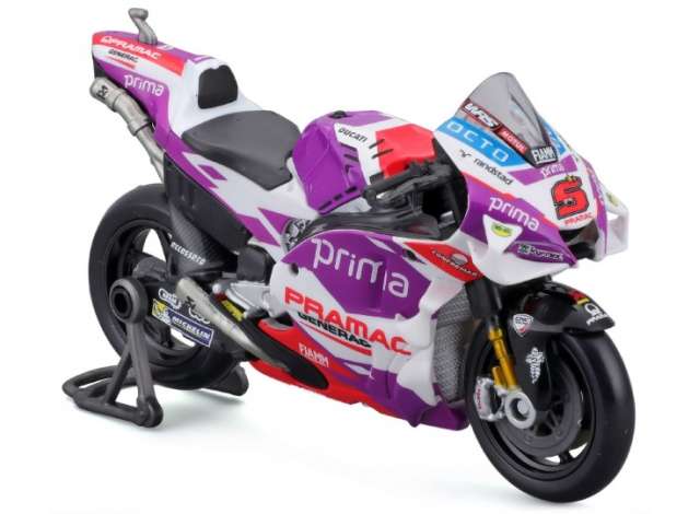 1:18 DUCATI Desmosedici Pramac Racing №5 Jahan Zarco, Moto GP (2022), white/purple/red - 36390Z