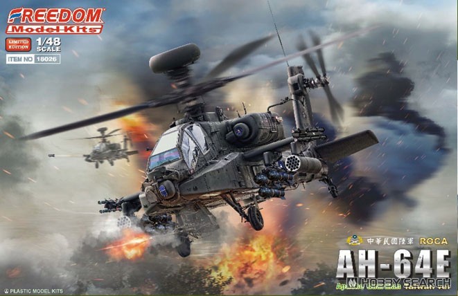 1:48 Сборная модель AH-64E Roca Taiwan Ver High Detail -Attack Helicopter - 18026