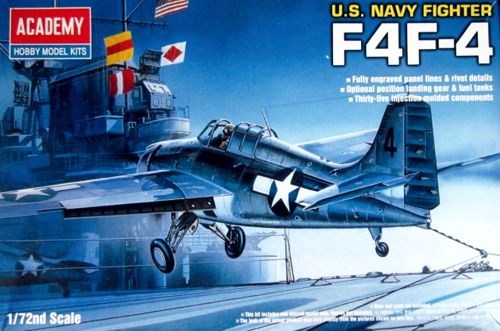 1:72 Сборная модель Самолет GRUMMAN F4F-4 WILDCAT - 12451