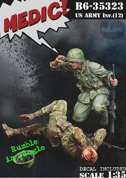 1:35 U.S. Army Inf.(12) 'Medic!' / Пехота армии США (12) 'Медик!' - B6-35323