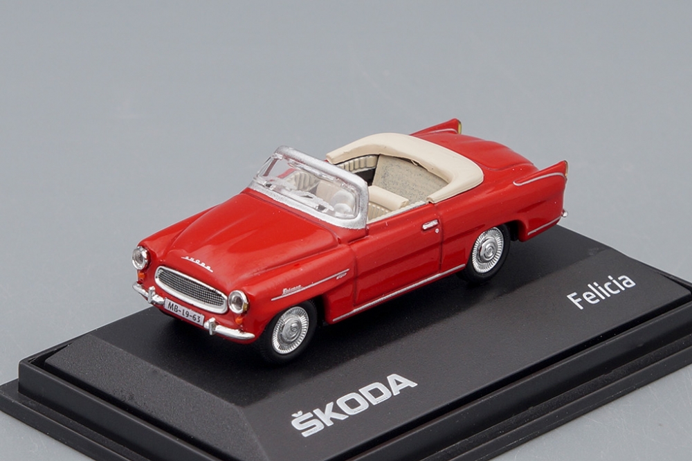 1:72 SKODA Felicia Roadster (1963) Červená Rubínova - 703mBB