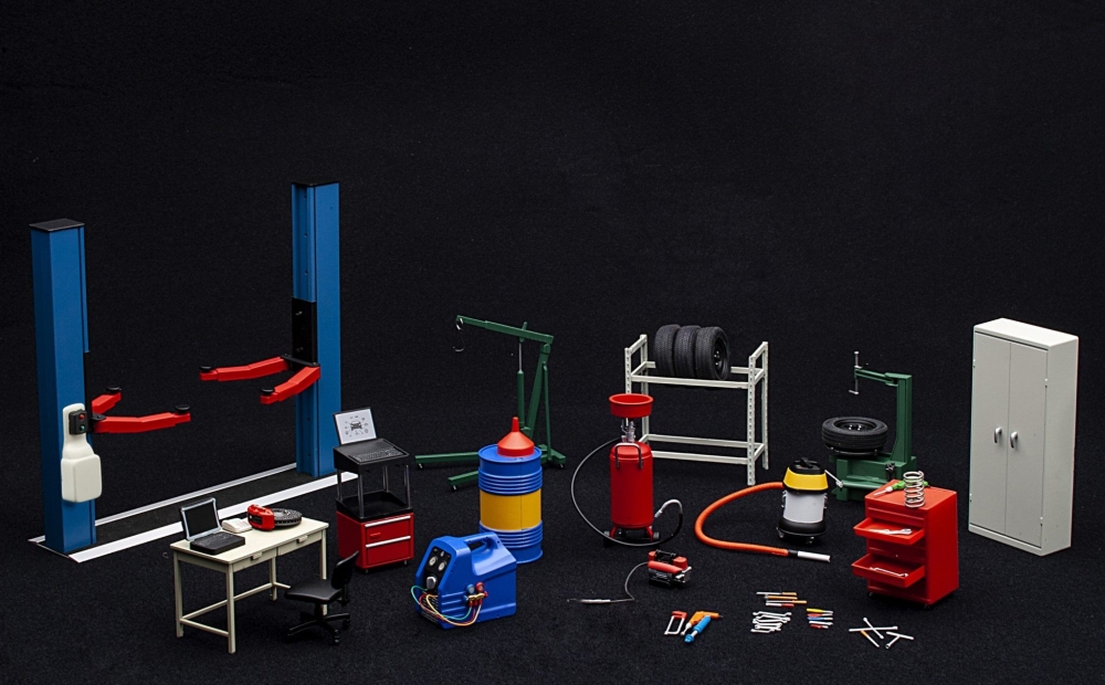1:18 Набор аксессуаров Set Garage Officina Tool Set Kit - Version 2, Various - 49111