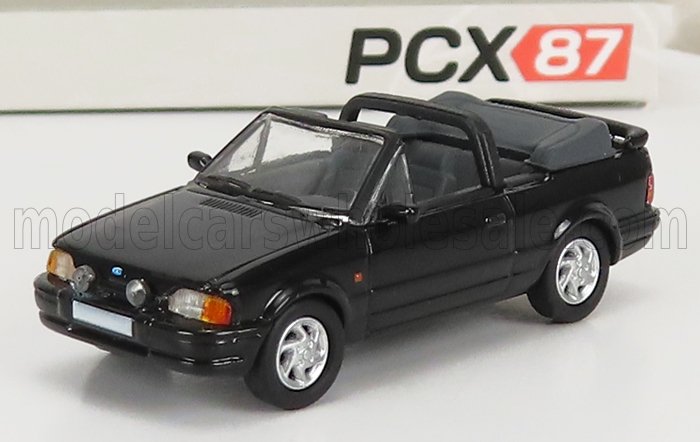 1:87 FORD ESCORT MKIV CABRIOLET OPEN (1986), BLACK - PCX870159