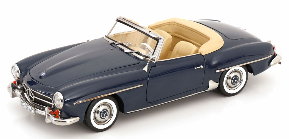 1:18 MERCEDES-BENZ 190SL Cabriolet (W121) (1957), Middle Blue - 183403