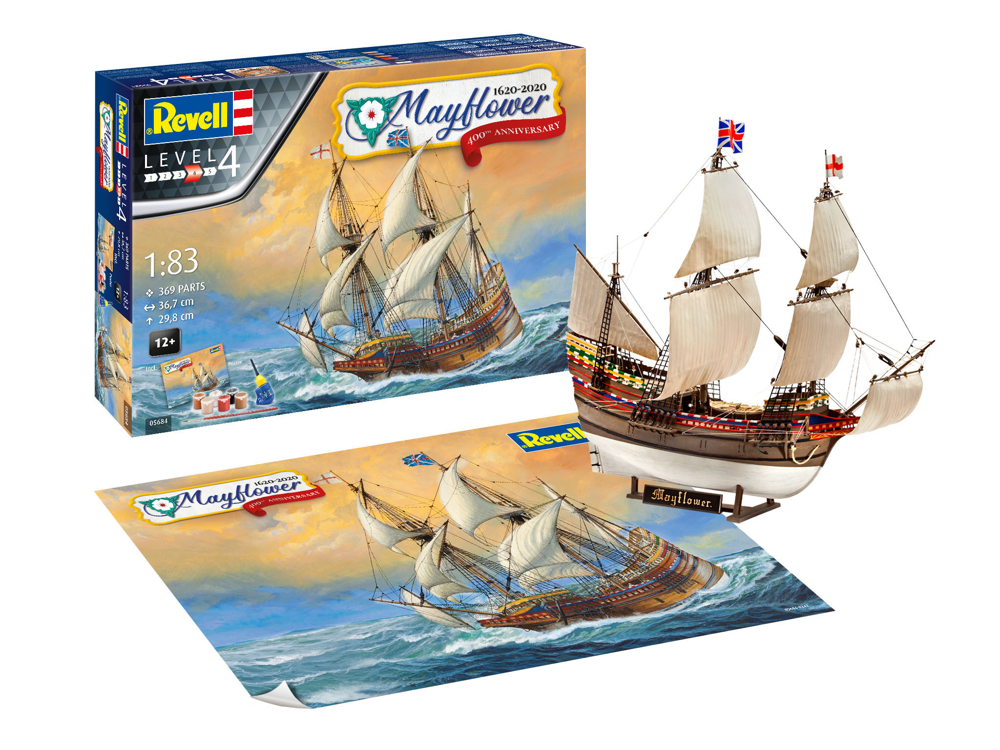 1:83 Сборная модель Mayflower - 400th Anniversary - 05684
