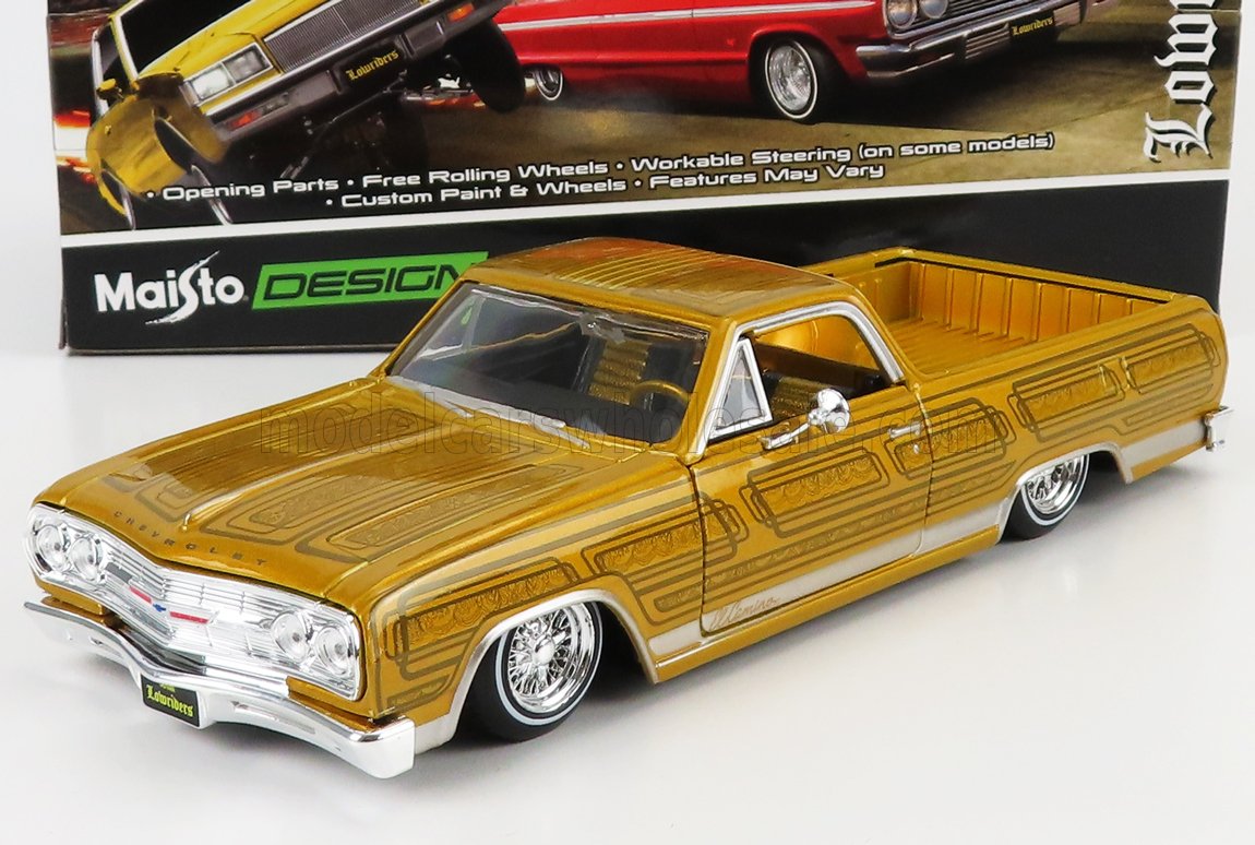 1:25 CHEVROLET El Camino Pick-up Custom (1965), Gold Met - 32543