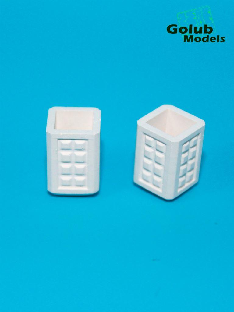 1:43 Бетонная урна №2 (комплект 2 шт) - 4729