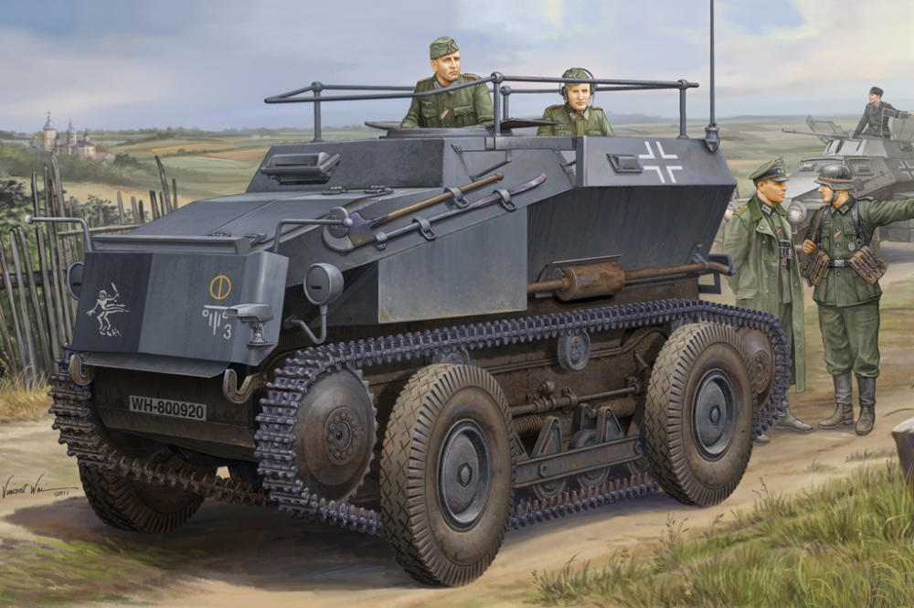1:35 Сборная модель Бронеавтомобиль German Sd.Kfz.254 Tracked Armoured Scout Car - 82491