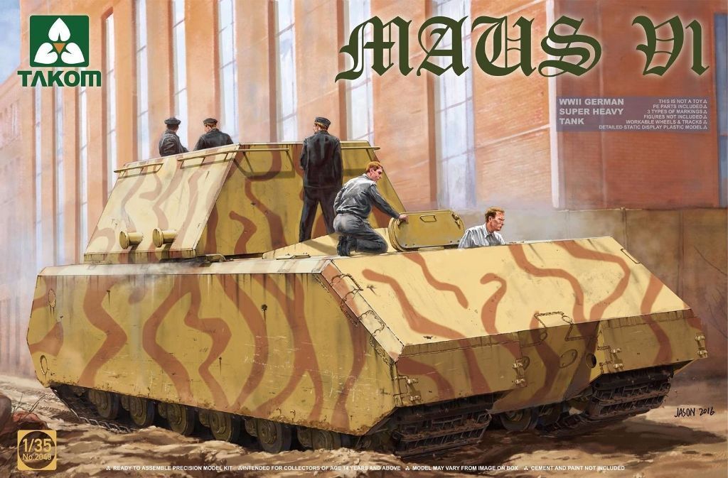 1:35 Сборная модель Немецкий сверхтяжелый танк Maus прототип №1 - 2049