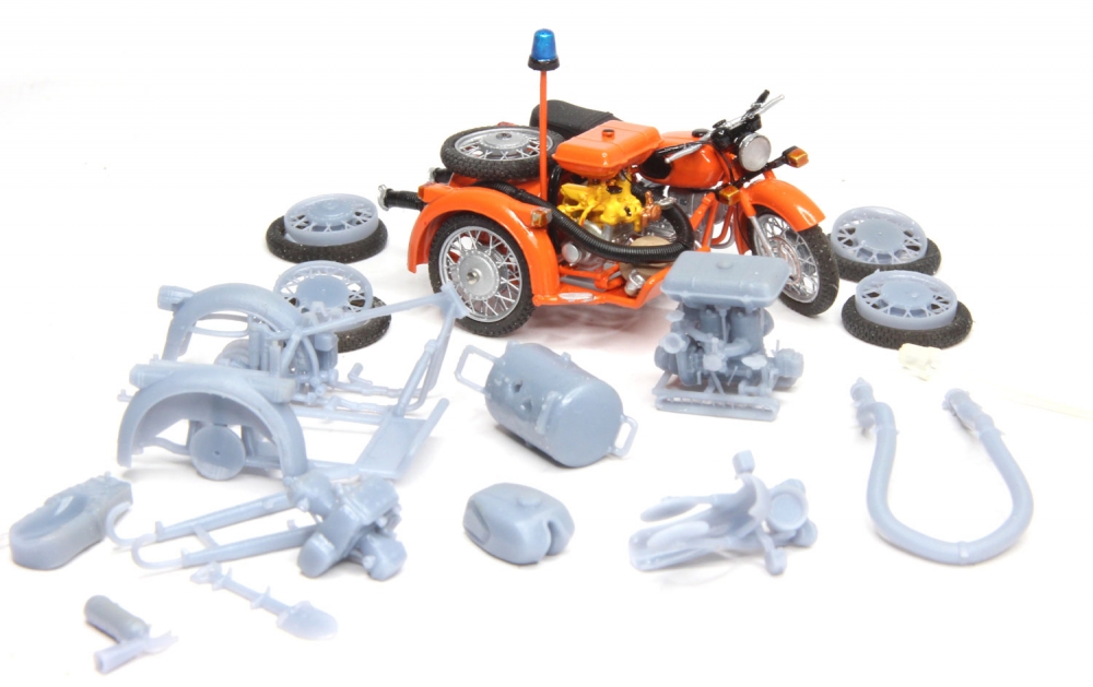 1:43 Сборная модель Днепр 156-П пожарный мотоцикл - dnepr156pkit