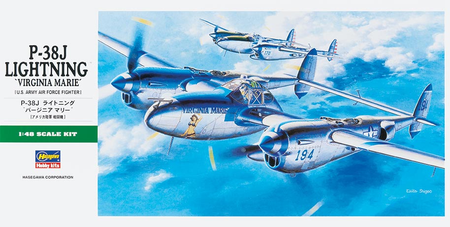 1:48 Сборная модель Самолет P-38J LIGHTNING - 09101