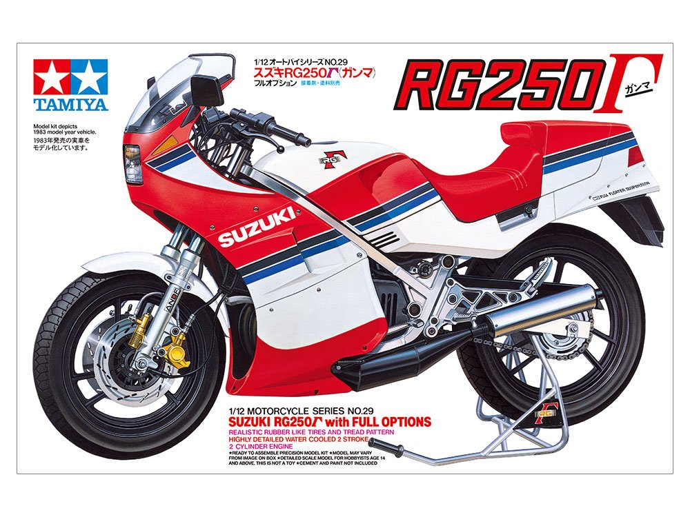 1:12 Сборная модель SUZUKI RG250 W/FULL OPTIONS KT - 14029