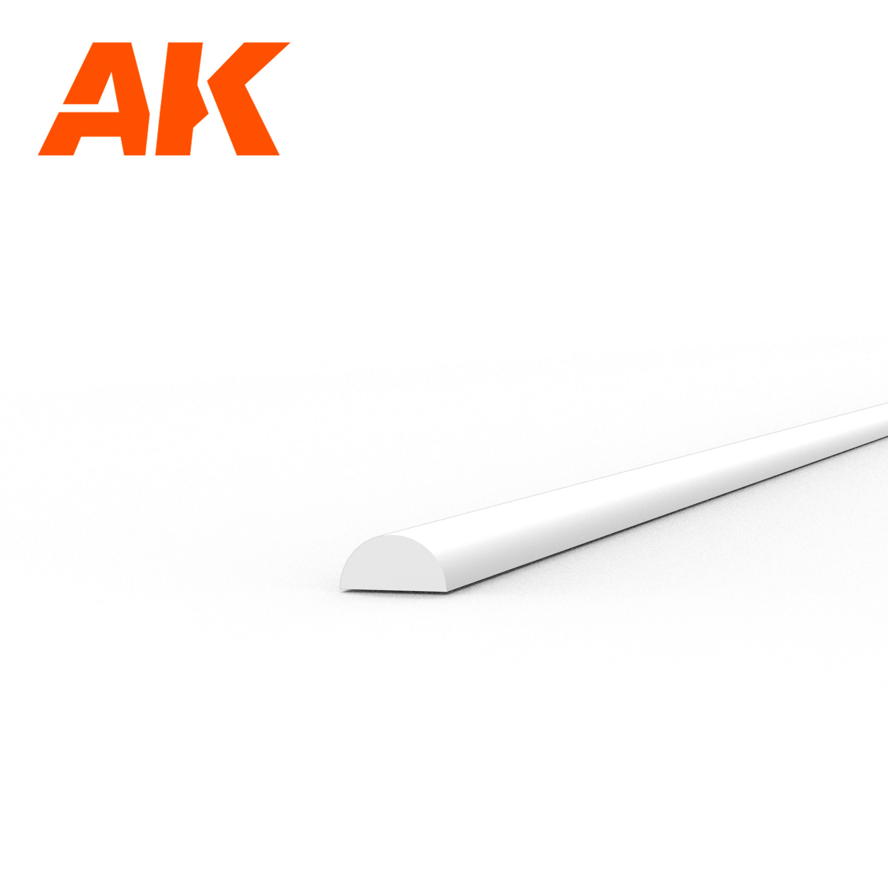 Half cane 1.00 x 350mm - STYRENE STRIP - AK6551