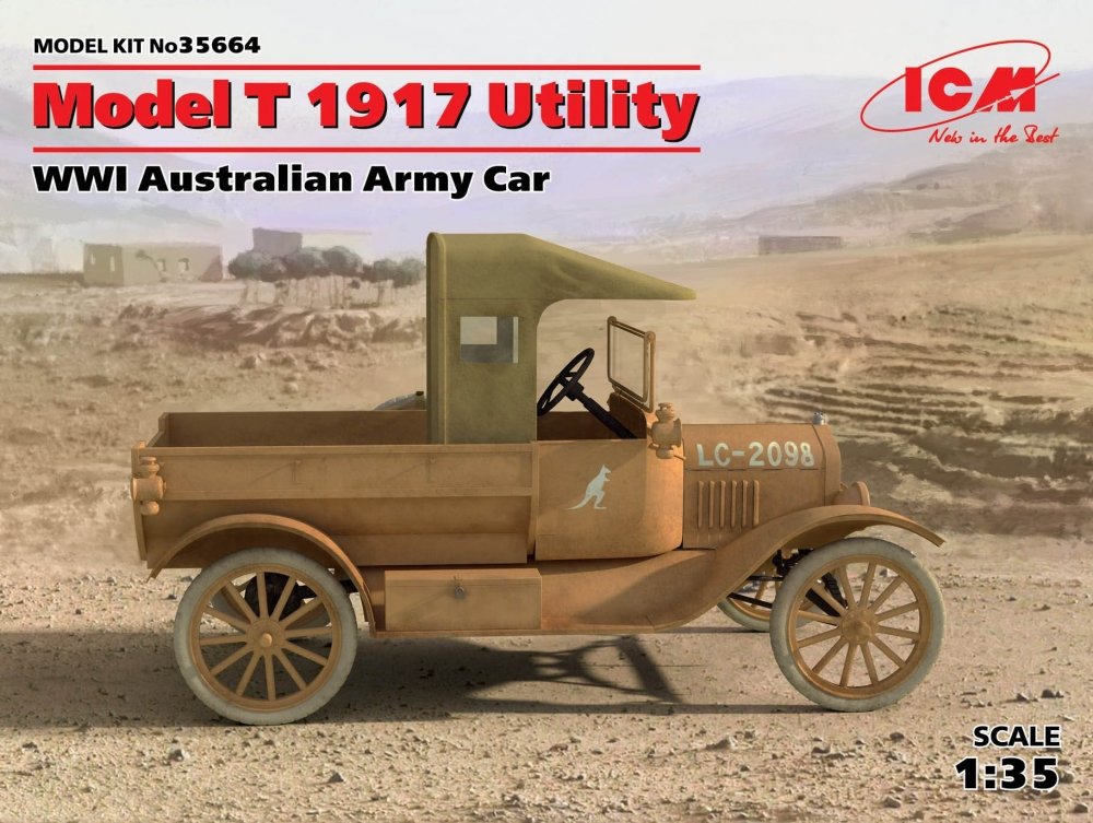 1:35 Сборная модель Model T 1917 Utility, Армейский автомобиль Австралии І МВ - 35664