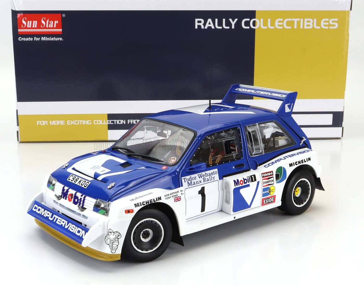 1:18 AUSTIN Mg Metro 6r4 №1 Winner Rally Manx International (1986) T.Pond - R.Arthur, Blue White - 5544