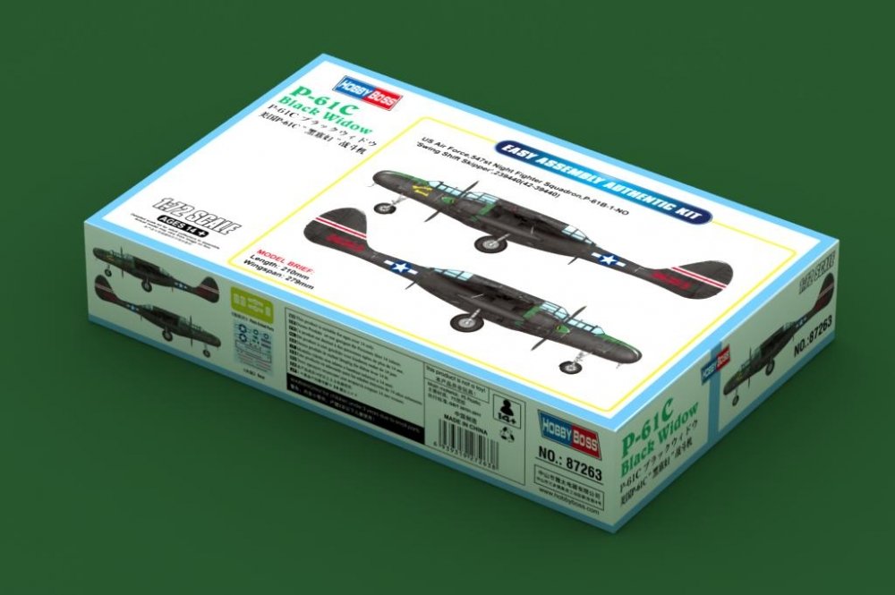 1:72 Сборная модель Самолёт P-61C Black Widow - 87263