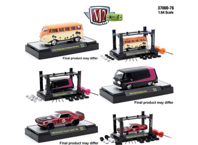 1:64 M2 Machines Model Kit, серия 76, набор из 6 комплектов - 37000-76~6