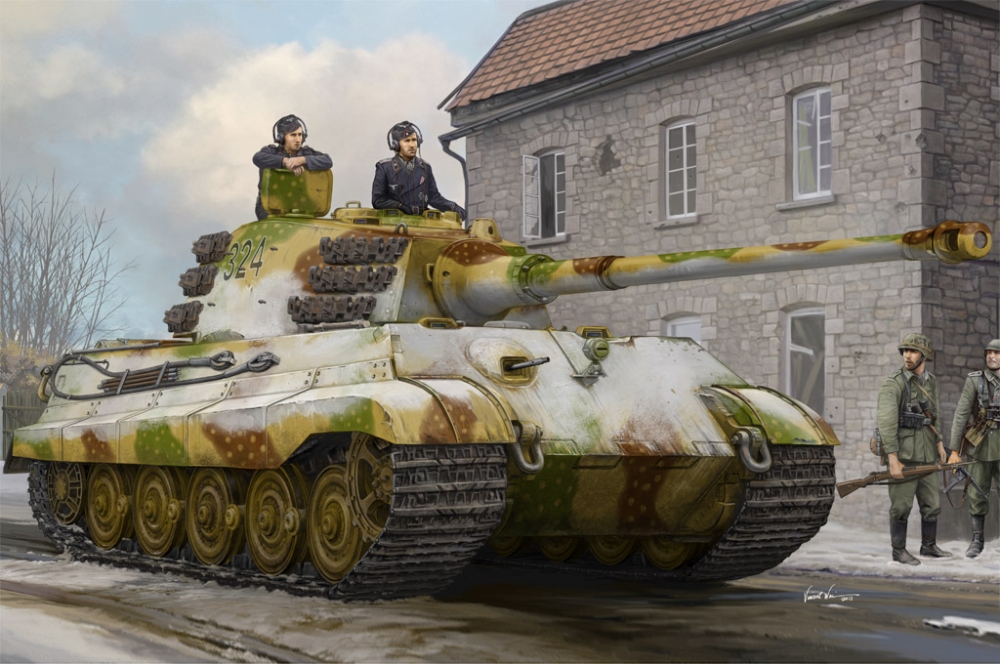 1:35 Сборная модель Танк Pz.Kpfw.VI Sd.Kfz.182 Tiger II (Henschel Feb-1945 Production) - 84532