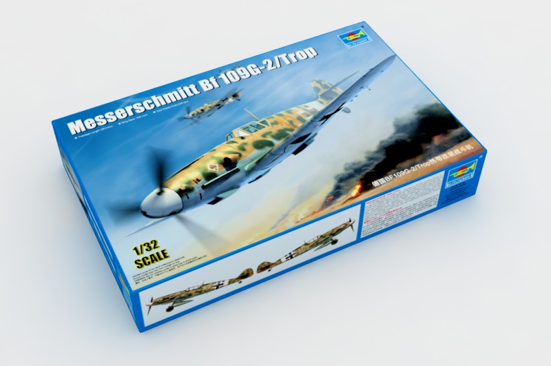 1:32 Сборная модель Немецкий истребитель Messerschmitt Bf.109 G-2/Trop - 02295