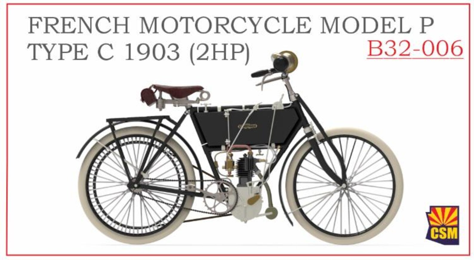 1:32 Сборная модель французский мотоцикл Model P - тип C 1903 - B32-006