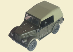 1:43 GAZ 69A, Kultowe Auta 105, хаки - kul105